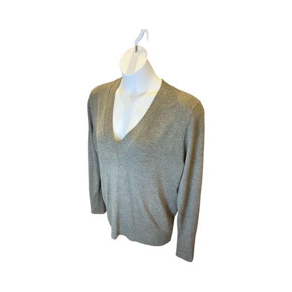 Grace Elements Women's Gray V-Neck Sweater size XL Super Soft - Picture 2 of 7